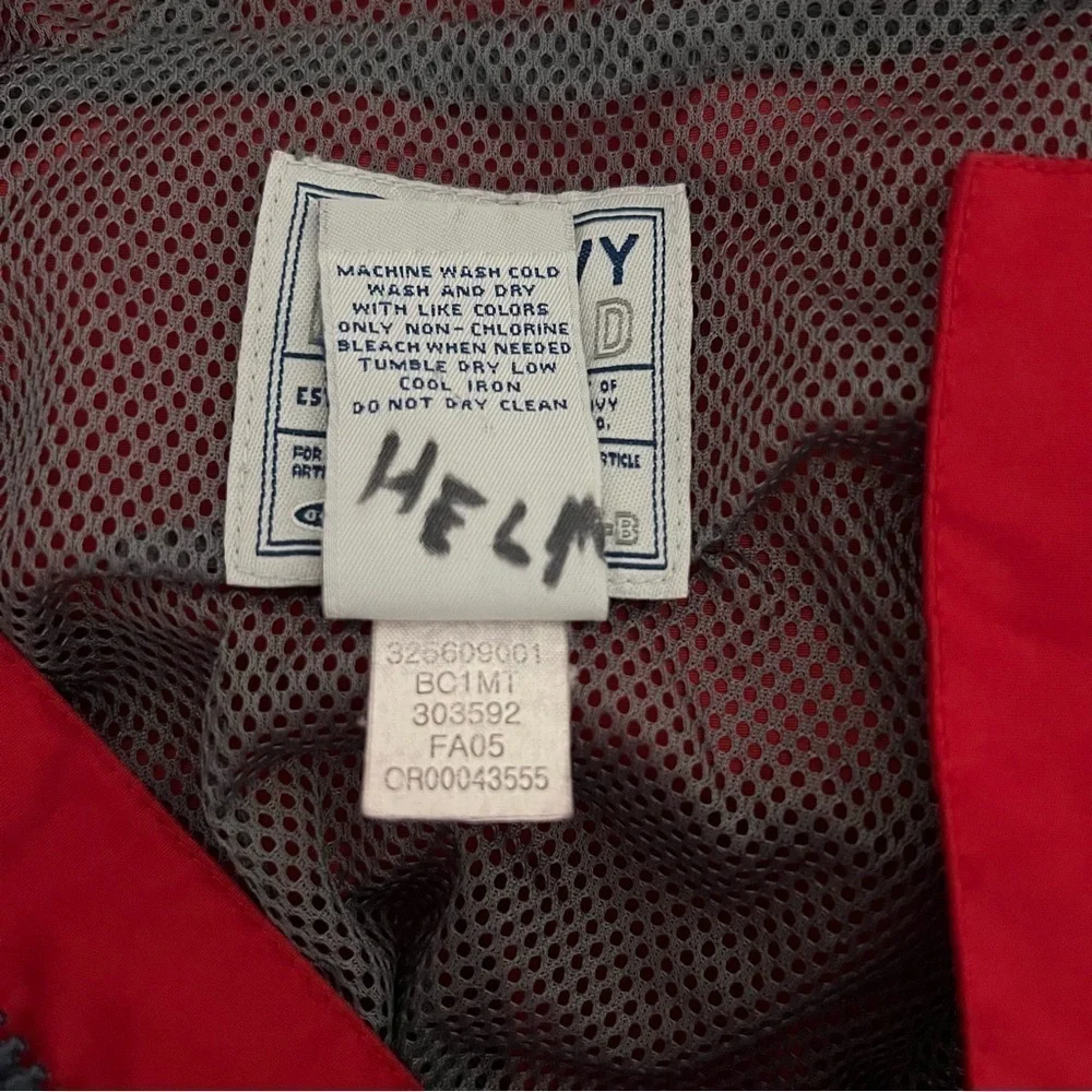 Old Navy Vintage Boys 1/4 Zip Pullover Rain Jacket Windbreaker XL (Men Small)EUC